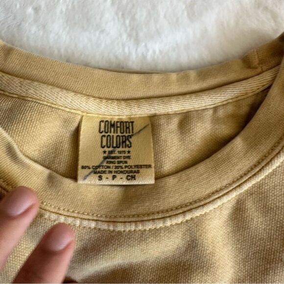 Martha’s Vineyard Comfort Colors Yellow Crewneck Sweatshirt Size Small - Picture 3 of 9